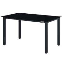 Gartentisch Bern | Anthrazit Alu | 150x90cm | Sicherheitsglas Schwarz